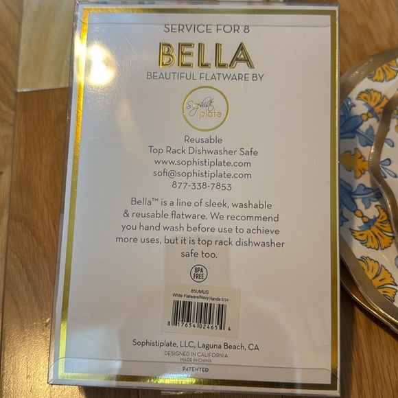 Sophisti Plate Luncheon Plate Napkin Flatware Set - Picture 8 of 11